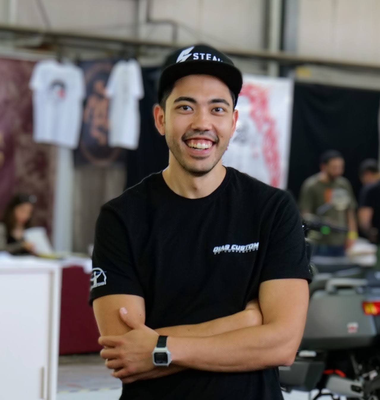 Alexis Petrides at an EV event
