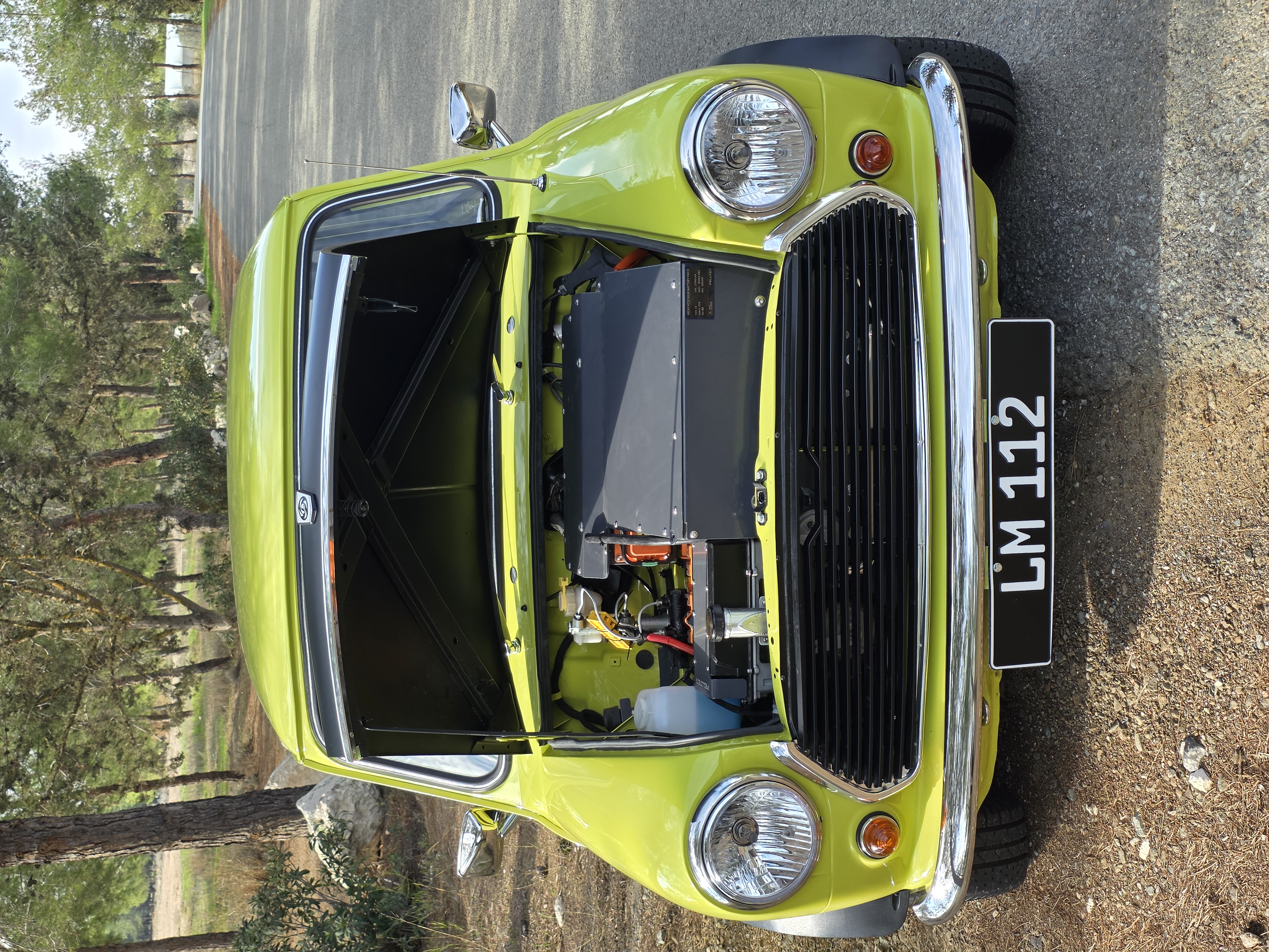 Classic Mini EV engine bay